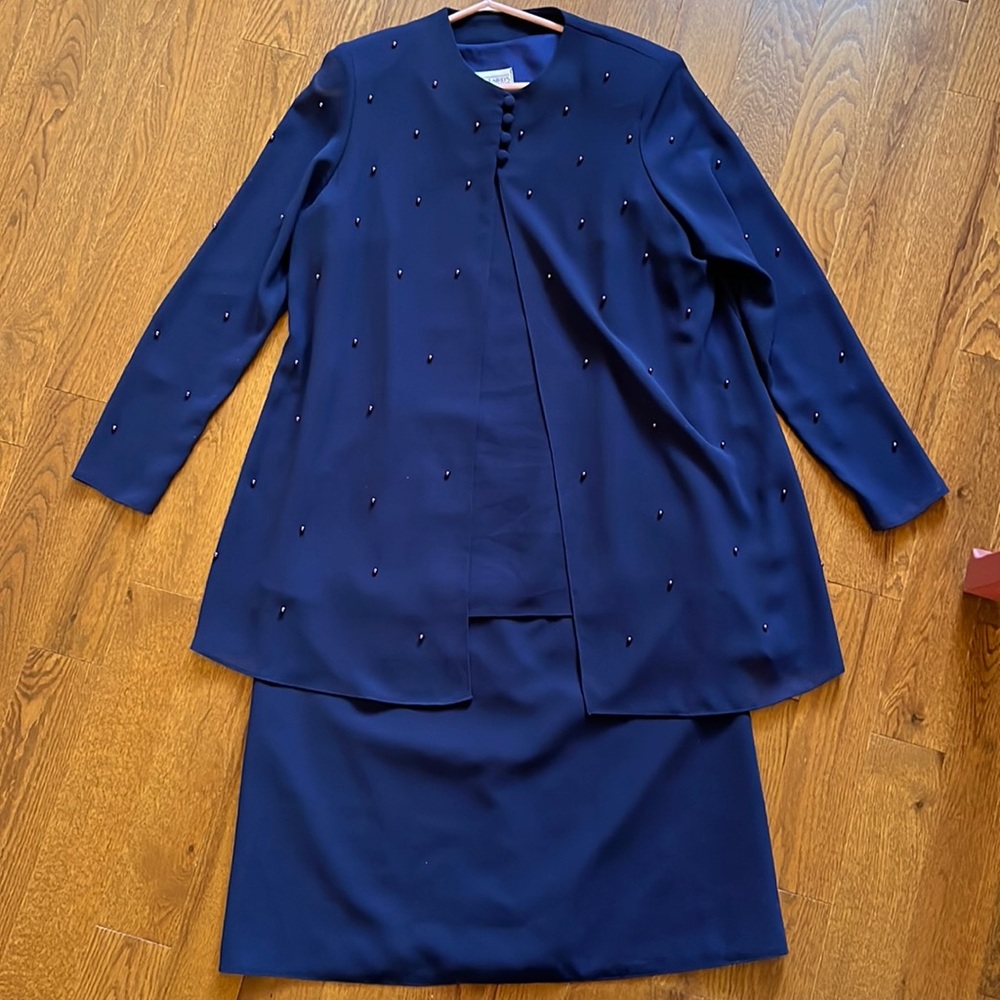 Women’s formal dress with overcoat